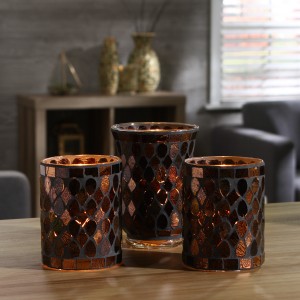 Mainstays Mosaic Glass Tealight Holder, Set of Two   